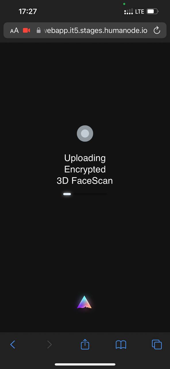 Face capture readiness screen with the I'M READY button