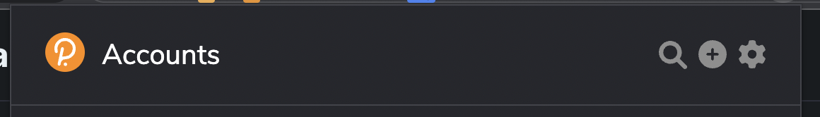 Import account from pre-existing seed dialog in the Polkadot.js extension