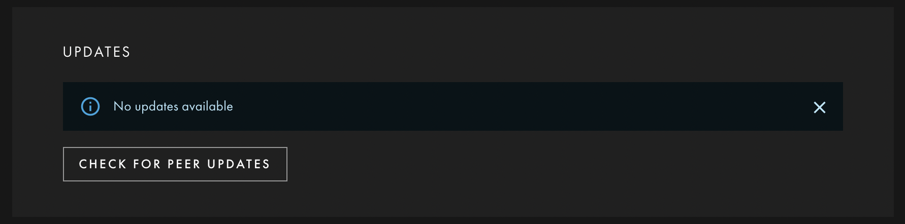 No updates available status in Humanode Launcher