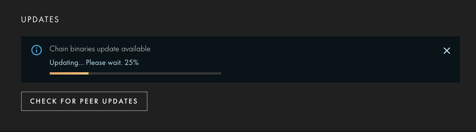 Humanode Launcher after the node update completes