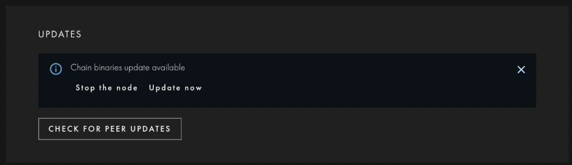 Update available notification in Humanode Launcher