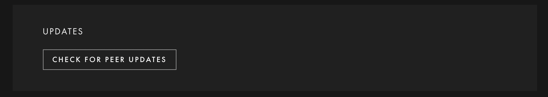 Updates section in Humanode Launcher settings